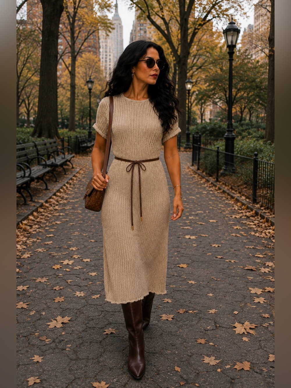 Open Knit Sheath Dress /Donna Karan New York